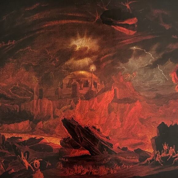 John Martin, Fallen Angels in Hell, Fantastic, Painting, Print ~ 250802-WH 350 H - Picture 1 of 2